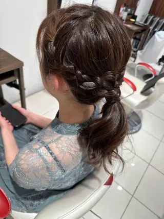 セミロング ヘアアレンジ 💜髪質改善推し💜 Sein.せりのヘアスタイル