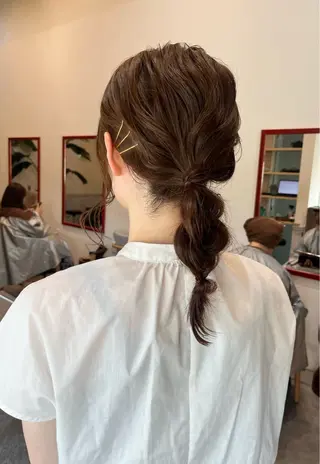 セミロング ヘアアレンジ 金沢市/美容師/ 岡島由希美のマツエク・マツパデザイン