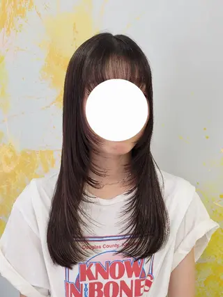セミロング 野村 果音(カノン)のヘアスタイル