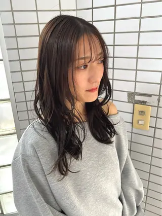 ロング カラー 倉敷サロンドクロエ ꕀ井上恋夢ꕀのヘアスタイル