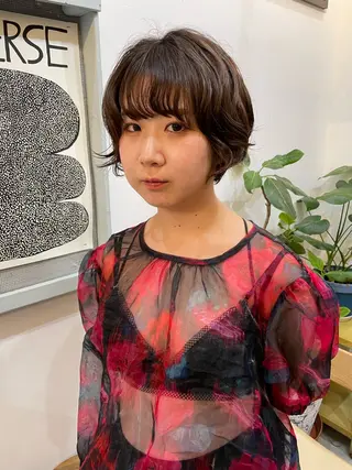 ショート パーマ 無料カット/ 癖毛風パーマ/凜のヘアスタイル