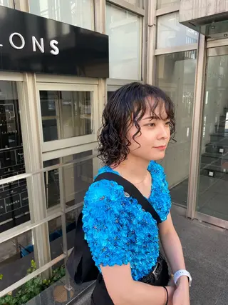 ミディアム パーマ 低ダメージパーマ ケアパーマ/武田明大のヘアスタイル