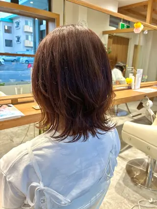 ミディアム カラー 佐藤 悠生 メンズパーマ.カットのヘアスタイル