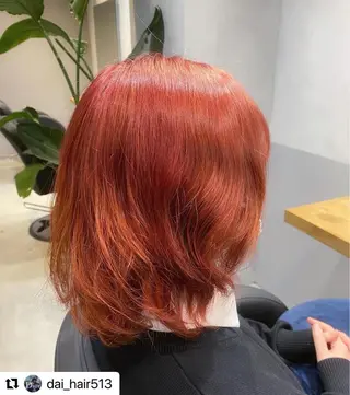 ミディアム カラー 神パーマ&ツヤ髪 黒田ダイのヘアスタイル