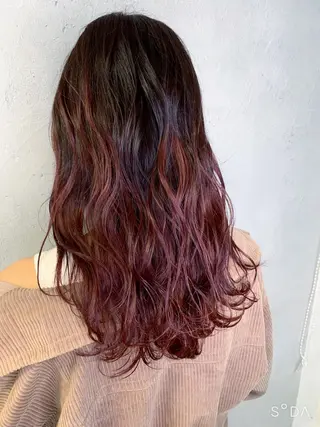 セミロング カラー 前髪顔周りカット 沼田　拓斗のヘアスタイル