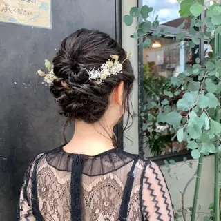 ミディアム ヘアアレンジ 竹内 春奈のヘアスタイル