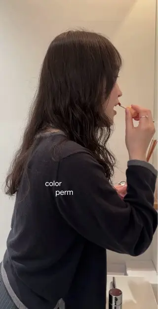 パーマ miyu  / 柔らかい透明感カラーのヘアスタイル