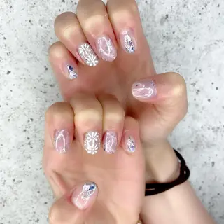 ショート カラー パーマ ヘアアレンジ メンズ キッズ ネイル マツエク・マツパ Salon Ｋのネイルデザイン