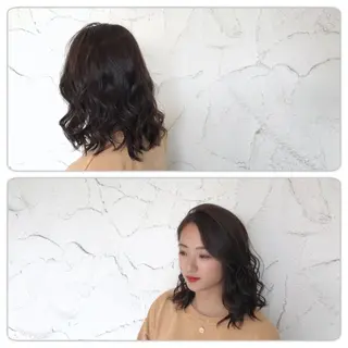 ミディアム カラー Jill franc _ ayanoのヘアスタイル