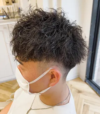 ショート パーマ メンズ メンズ特化 ナカネ カツヤのヘアスタイル