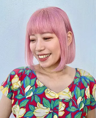ミディアム カラー 派手髪デザインカラー ヒロカのヘアスタイル