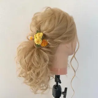 セミロング ヘアアレンジ ヘアセット/着付け 専門店☆Alludyのヘアスタイル