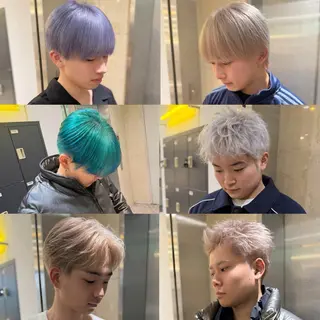 ショート kanta 梅田 韓国ハイトーンのヘアスタイル