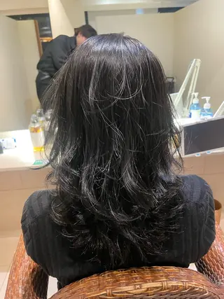 セミロング パーマ あ あのヘアスタイル