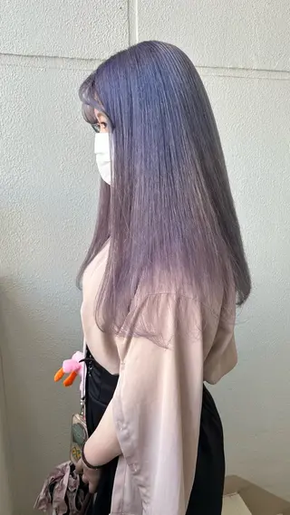 ロング カラー ゆう🫧 透明感/ハイトーンのヘアスタイル