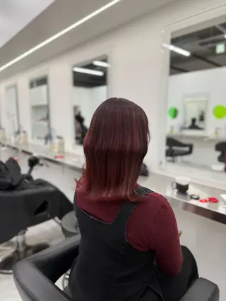 セミロング カラー 中韓レイヤー/ ブラウン🤎はやとのヘアスタイル