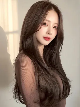 ロング カラー 似合わせカットカラー りおなのヘアスタイル