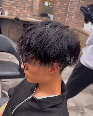 ショート パーマ ヘアアレンジ メンズ Ryo横浜韓国ヘア/ 曲がる縮毛矯正特化のヘアスタイル
