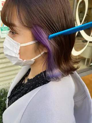 ミディアム カラー 渋谷/韓国風 西原直樹のヘアスタイル