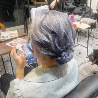 ミディアム カラー ヘアアレンジ ・˚✧すずね˚✧* lucia(ルチア)のマツエク・マツパデザイン