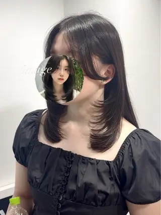 ミディアム カラー パーマ ヘアアレンジ パク・ボミン小野リエ 韓国ハーフ🦊のその他イメージ