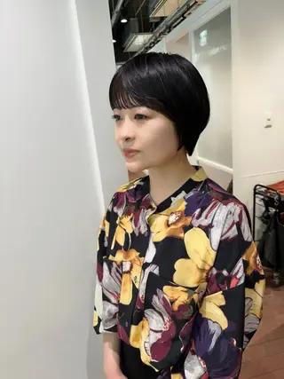ショート カラー マンツーマン 縮毛矯正/マユコのヘアスタイル