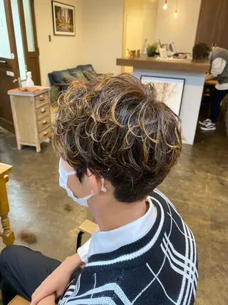 ショート パーマ 髪質改善推し 巽のヘアスタイル