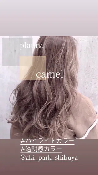 ロング カラー AKI アキのヘアスタイル