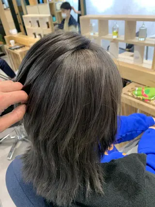 ミディアム カラー パーマ ヘアアレンジ メンズ ネイル マツエク・マツパ Sia中野新橋 『JUNYA』のヘアスタイル