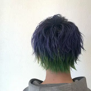 ショート ハッシュ・ウルフ🐺 小顔レイヤー松山直史のヘアスタイル