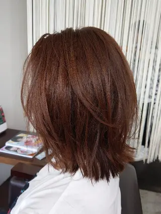 ミディアム カラー Add9 柳田健登のヘアスタイル