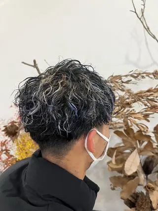 カラー パーマ メンズ ブリーチ×透明感カラ ー 大分 Keigoのヘアスタイル