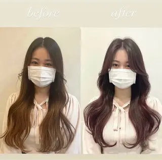 ロング ❤︎︎韓国ヘア❤︎︎ 𝑺𝒉𝒊𝒉𝒐のヘアスタイル