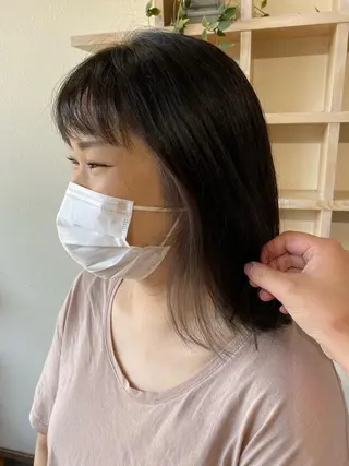 ロング カラー 中川 茜里のヘアスタイル