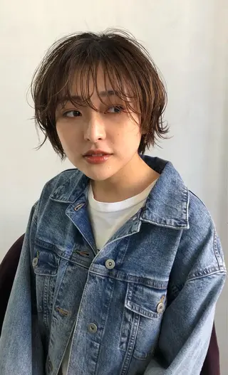 ショート カラー 🩵縮毛矯正 髪質 改善 美髪🩵のヘアスタイル