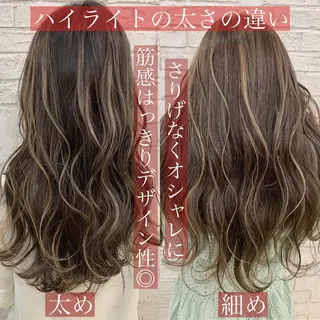 セミロング 🇺🇸ハイライト特 化美容師🇺🇸漆沢のヘアスタイル