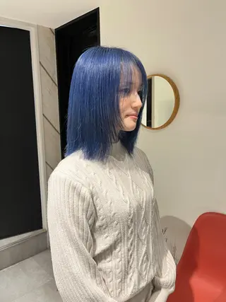 カラー kanta 梅田 韓国ハイトーンのヘアスタイル
