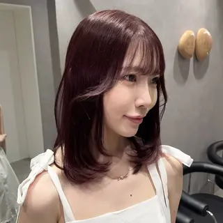 ミディアム 顔周りレイヤー/新宿 /モテ艶カラー/航介のヘアスタイル