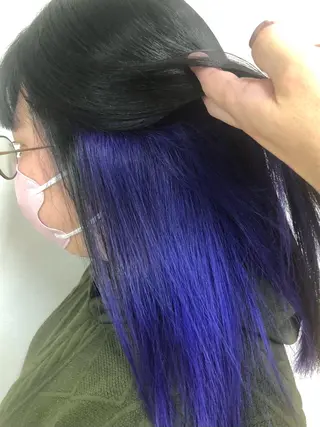 カラー ダブルスキルエクステ /羽エクステ白石宇由のヘアスタイル