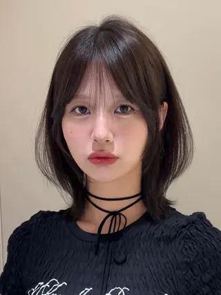 ミディアム けいし🐬ボブ 美髪縮毛矯正のヘアスタイル