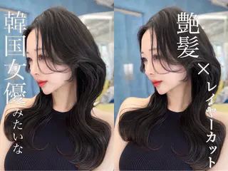 ロング レイヤー/髪質改善 縮毛/ハッシュカットのヘアスタイル