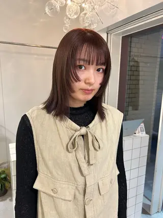 セミロング Koto🌿 ブリーチなしカラーのヘアスタイル