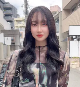 セミロング カラー 韓国系レイヤー特化 hiroのヘアスタイル