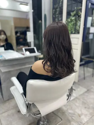 セミロング カラー パーマ ヘアアレンジ 🧸髪質改善特化 金澤 彩香🎀のヘアスタイル