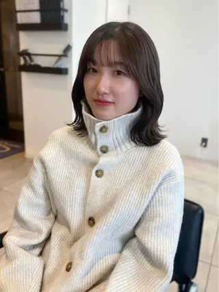 セミロング 梅田美容室 SPADICユヅキ♠のヘアスタイル
