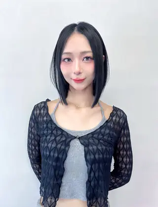 ミディアム カラー ヘアアレンジ レイヤー/髪質改善 縮毛/ハッシュカットのヘアスタイル
