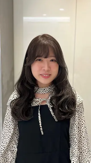 セミロング パーマ ヘアアレンジ 顔周り/透明感/銀座 🩵rinoのヘアスタイル