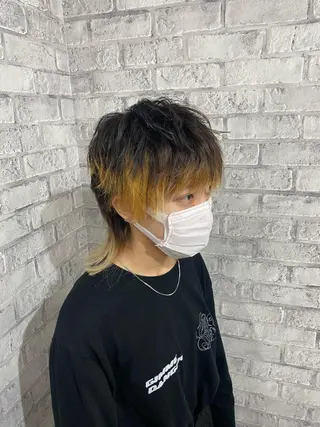 ミディアム カラー パーマ ヘアアレンジ メンズ キッズ ネイル マツエク・マツパ アイブロウ 🔥漢髪特化メンズ マネージャーYUKIのヘアスタイル