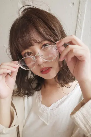 ミディアム カラー ふくだ りさ【ciAo!】のヘアスタイル