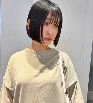 ショート 顔周りカット/透明感 カラー✂️MEIのヘアスタイル